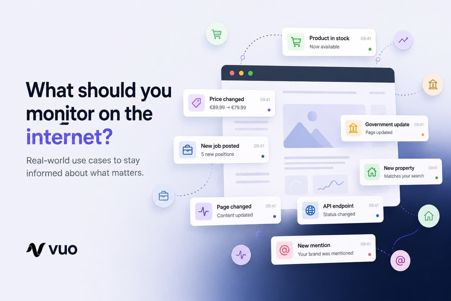 What should you monitor on the internet?